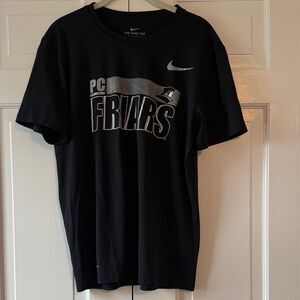 NIKE PROVIDENCE FRIARS COLLEGE DRI FIT TEE SHIRT BLACK WHITE MEN'S MEDIUM